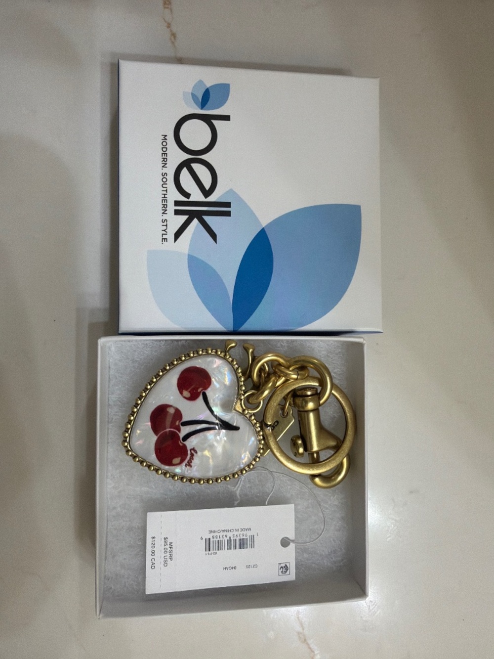 Coach Vintage Heart Cherry Bag Charm